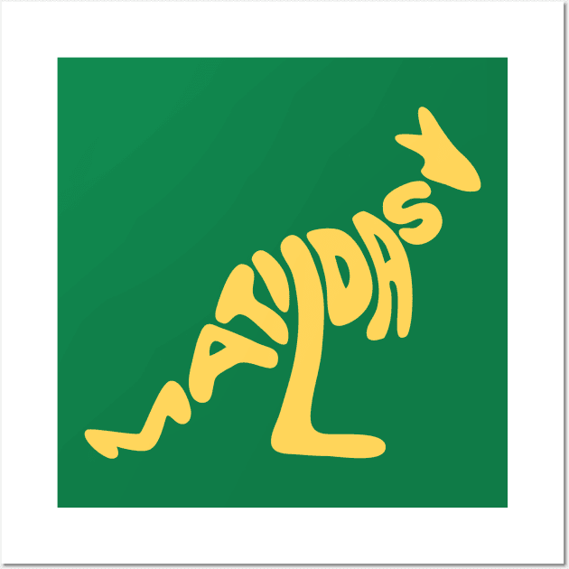 Matildas Kangaroo Wall Art by StripTees